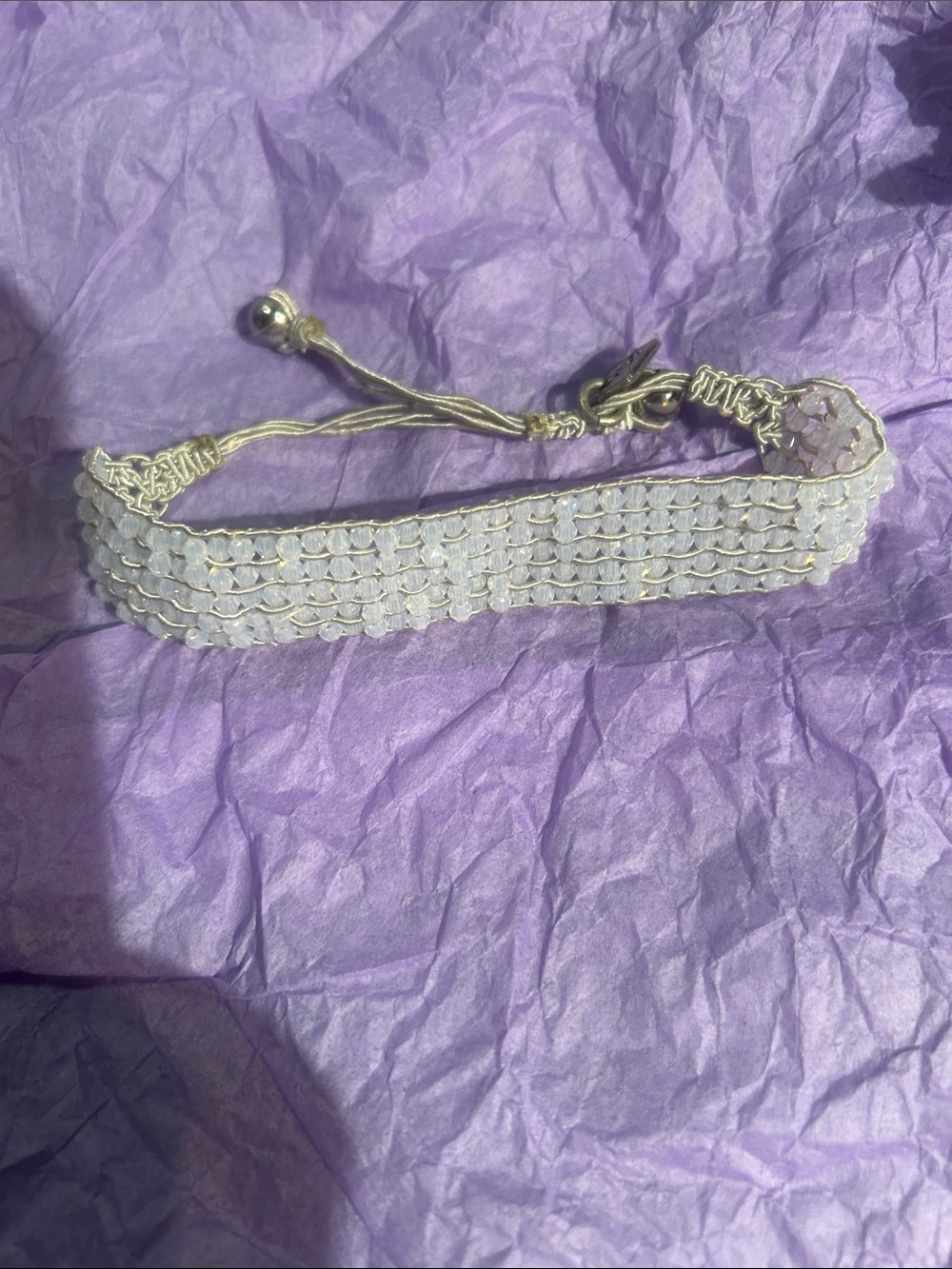 Rodrigo otazu White Beaded Adjustable Bracelet. Brand new.